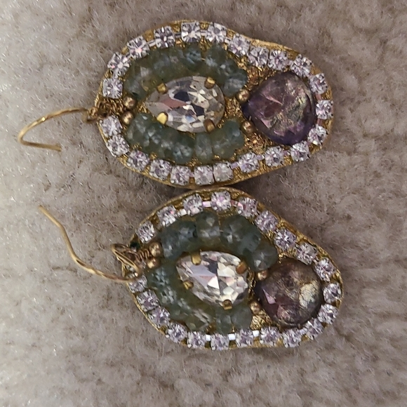 Gold plated + semi-precious stones - Picture 2 of 8